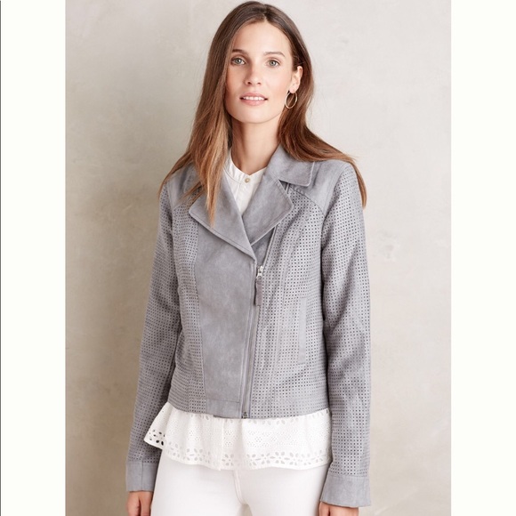 anthropologie • vegan suede moto jacket - Picture 2 of 5